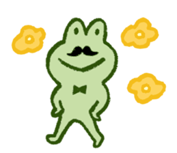 Mr. hige of a frog. sticker #7126245