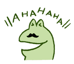 Mr. hige of a frog. sticker #7126247
