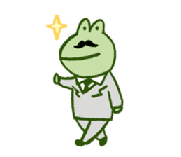Mr. hige of a frog. sticker #7126258