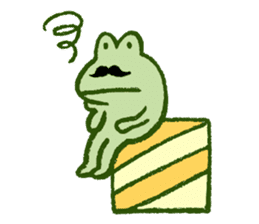 Mr. hige of a frog. sticker #7126267