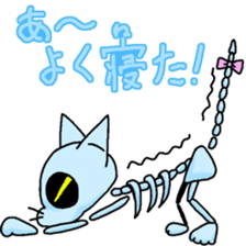 like Skeleton & like clione cats sticker #7126505