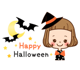 The girl that a forelock is shortish. sticker #7126676