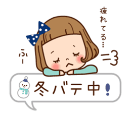 The girl that a forelock is shortish. sticker #7126684