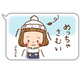 The girl that a forelock is shortish. sticker #7126685