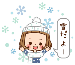 The girl that a forelock is shortish. sticker #7126686