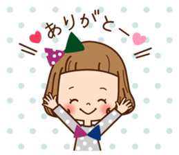 The girl that a forelock is shortish. sticker #7126693