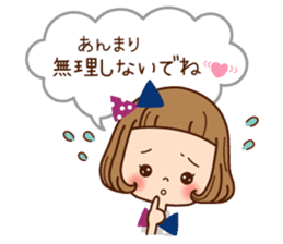 The girl that a forelock is shortish. sticker #7126701