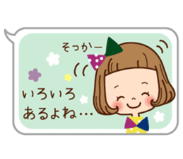 The girl that a forelock is shortish. sticker #7126704