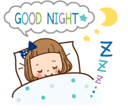 The girl that a forelock is shortish. sticker #7126709