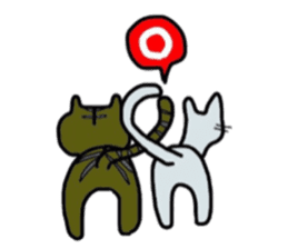 lovely cat  SHIRO  &  TORA sticker #7127006