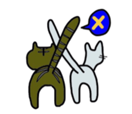 lovely cat  SHIRO  &  TORA sticker #7127007