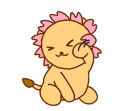 Sakura Lion sticker #7127280