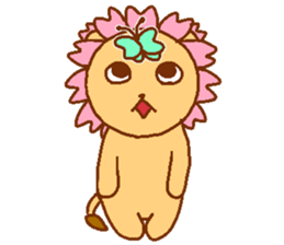 Sakura Lion sticker #7127293