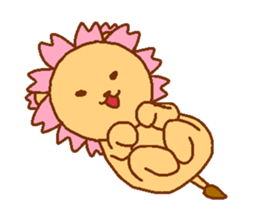 Sakura Lion sticker #7127300