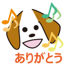 simple dog face sticker #7127396