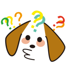 simple dog face sticker #7127411