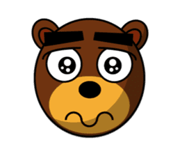 Black Eyebrows Bear 13 sticker #7127557