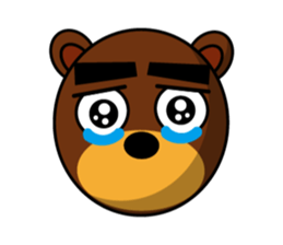 Black Eyebrows Bear 13 sticker #7127560