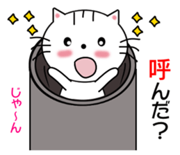 Daily downright cute white cat sticker #7127775
