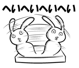 Dilemma of rabbit rice cake1.3 sticker #7129453