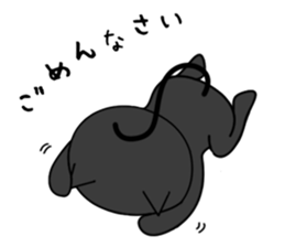 Black cat with 40 emotion or pattern sticker #7130033