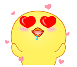 Chick with 40 emotion or pattern sticker #7130084