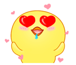 Chick with 40 emotion or pattern sticker #7130084