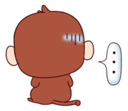Monkey with 40 emotion or pattern sticker #7131408