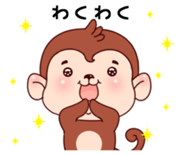 Monkey with 40 emotion or pattern sticker #7131411