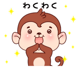 Monkey with 40 emotion or pattern sticker #7131411