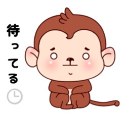 Monkey with 40 emotion or pattern sticker #7131415