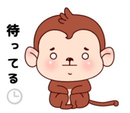Monkey with 40 emotion or pattern sticker #7131415