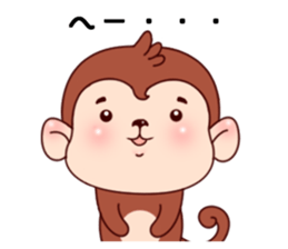 Monkey with 40 emotion or pattern sticker #7131416