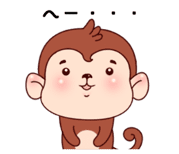 Monkey with 40 emotion or pattern sticker #7131416