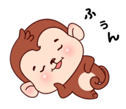 Monkey with 40 emotion or pattern sticker #7131417