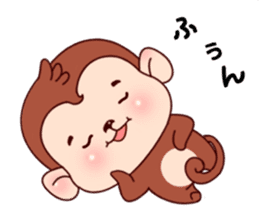 Monkey with 40 emotion or pattern sticker #7131417