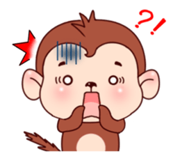 Monkey with 40 emotion or pattern sticker #7131419
