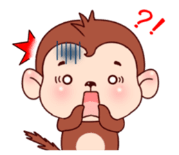 Monkey with 40 emotion or pattern sticker #7131419