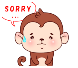 Monkey with 40 emotion or pattern sticker #7131425