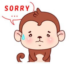 Monkey with 40 emotion or pattern sticker #7131425