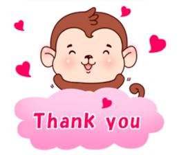 Monkey with 40 emotion or pattern sticker #7131426