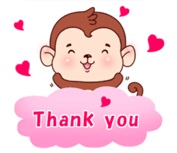 Monkey with 40 emotion or pattern sticker #7131426