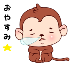 Monkey with 40 emotion or pattern sticker #7131435