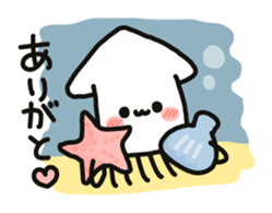 Cute squid's sticker #7131602