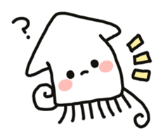 Cute squid's sticker #7131620