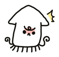 Cute squid's sticker #7131624