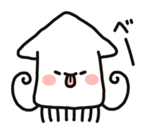 Cute squid's sticker #7131630