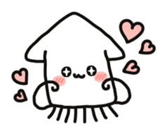 Cute squid's sticker #7131634