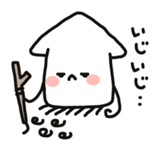 Cute squid's sticker #7131636