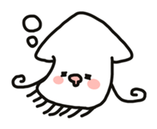 Cute squid's sticker #7131637